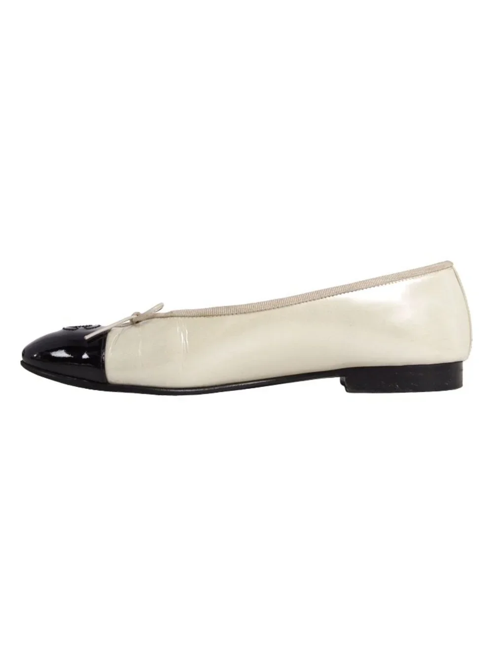 Chanel Pumps Ballerina Ribbon CC Logo Flat